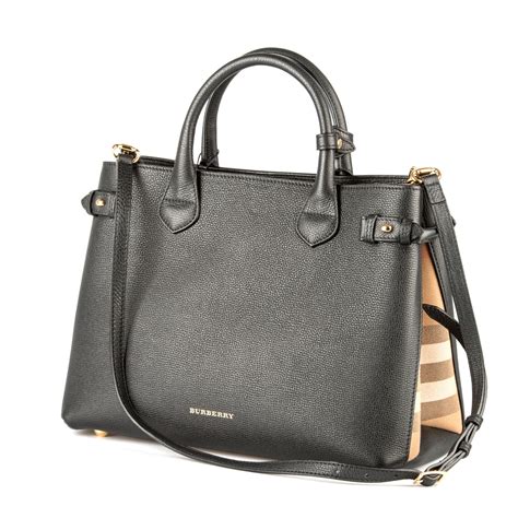 burberry black leather handbags.